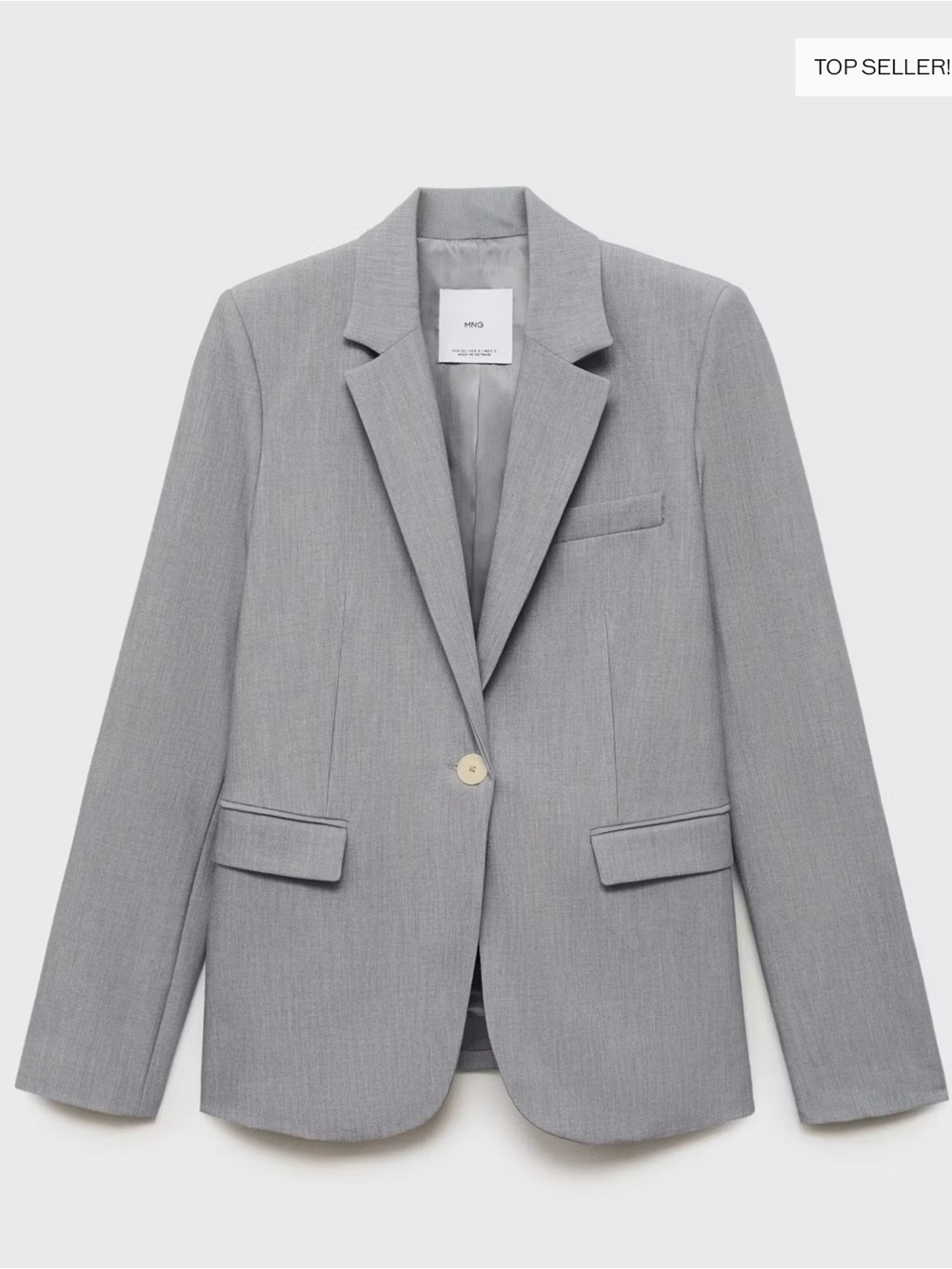 Mango Fitted Suit Blazer